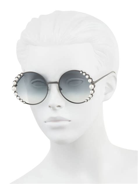 fendi round sunglasses with pearls|Fendi sunglasses oversized.